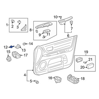 Lexus OE - Rear Door Switch Trim Panel Screw