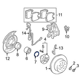 Lexus OE - Front Wheel Bearing Snap Ring