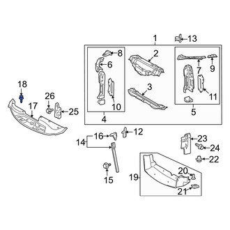 Lexus OE - Front Bumper Cover Retainer
