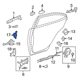 Lexus OE - Rear Left Upper Door Hinge
