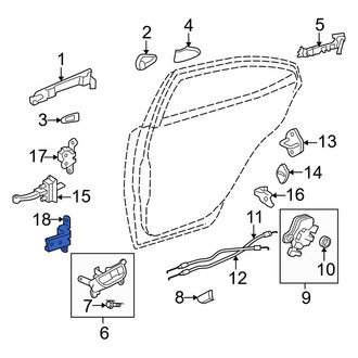 Lexus OE - Rear Left Lower Door Hinge