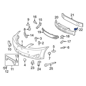 Lexus OE - Bumper Impact Bar Bolt