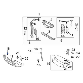 Lexus OE - Radiator Support Air Deflector Clip