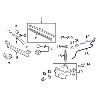 Lexus OE - Front Windshield Washer Hose
