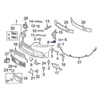 Lexus OE - Grille Molding Screw