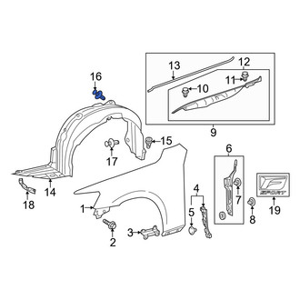 Lexus OE - Fender Liner Retainer