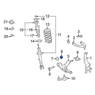 Lexus OE - Suspension Trailing Arm Nut