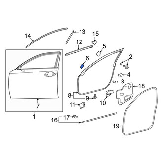 Lexus OE - Rear Door Shell Seal