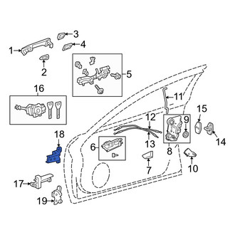 Lexus OE - Front Left Upper Door Hinge