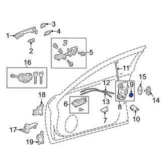 Lexus OE - Rear Door Latch Seal
