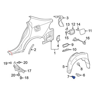 Lexus OE - Quarter Panel Splash Shield Grommet