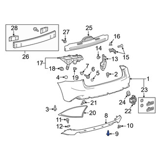 Lexus OE - Lower Bumper Cover Retainer