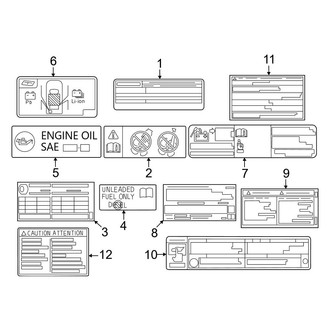 Lexus OE - Information Labels - Labels