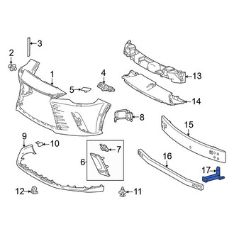 Lexus OE - Front Left Bumper Impact Bar Bracket
