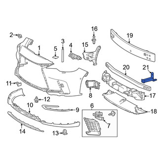 Lexus OE - Front Left Bumper Impact Bar Bracket