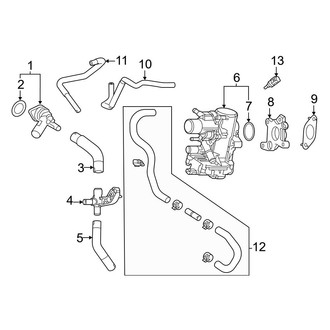 Lexus OE - Cooling - Hoses & Pipes (Canada Built), (F Sport Performance)