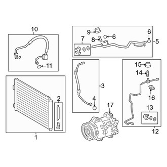 Lexus OE - Air Conditioner & Heater - Condenser, Compressor & Lines (Canada Built), (2.5L)