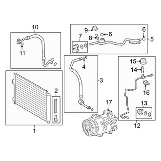 Lexus OE - Air Conditioner & Heater - Condenser, Compressor & Lines (Canada Built)
