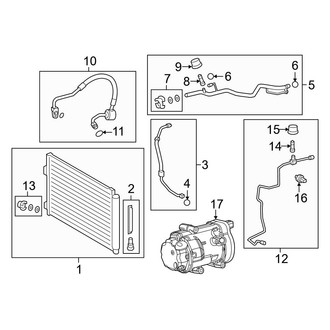 Lexus OE - Air Conditioner & Heater - Condenser, Compressor & Lines (Japan Built), (Base / Luxury / Premium / Premium+)