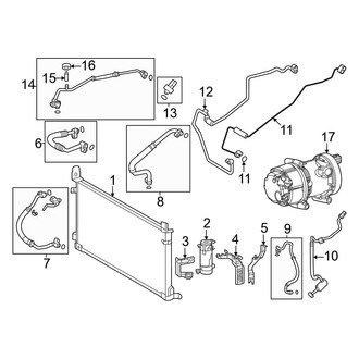 Lexus OE - Air Conditioner & Heater - Condenser, Compressor & Lines (Japan Built), (Luxury / Premium)
