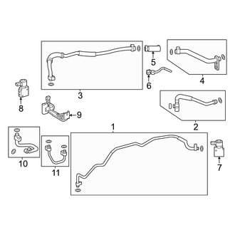 Lexus OE - Air Conditioner & Heater - Hoses & Pipes (Japan Built, Rear A/C Lines), (Luxury / Premium)