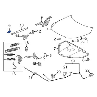 Lexus OE - Front Left Upper Hood Lift Support Stud
