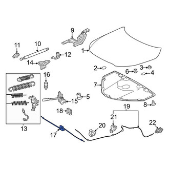 Lexus OE - Front Forward Hood Release Cable