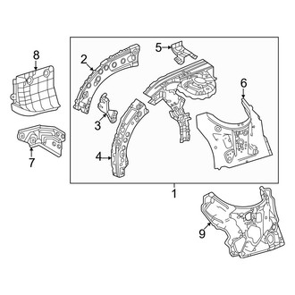 Lexus OE - Fender - Structural Components & Rails (Apron & Components, Japan Built)