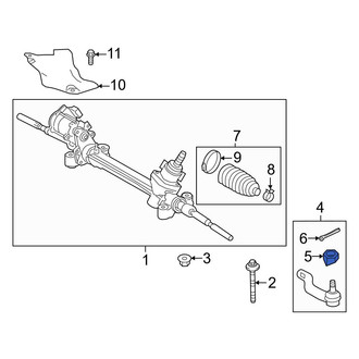 Lexus OE - Steering Tie Rod Nut