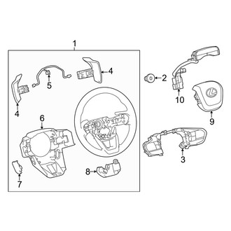 Lexus OE - Steering Wheel & Trim (Canada Built), (Base / Luxury / Premium / Premium+)