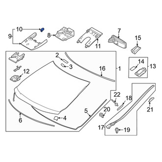 Lexus OE - Interior Rear View Mirror Cover Clip
