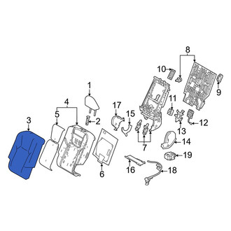 Lexus OE - Rear Left Seat Back Cushion Cover