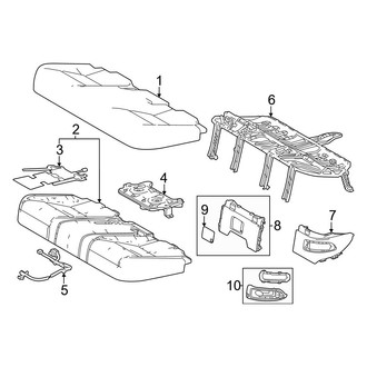 Lexus OE - Seats & Tracks - Rear Seat Components (Japan Built, Seat Cushion)