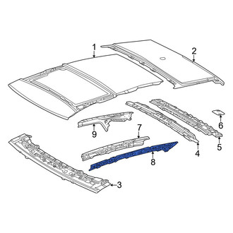 Lexus OE - Right Inner Roof Side Rail