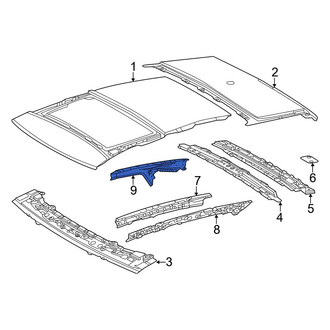 Lexus OE - Right Inner Roof Side Rail