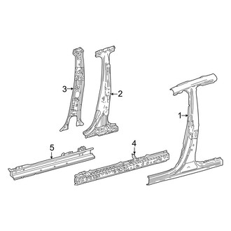 Lexus OE - Pillars, Rocker & Floor - Center Pillar & Rocker