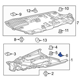 Lexus OE - Floor Pan Splash Shield Seal