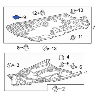 Lexus OE - Left Floor Pan Splash Shield Nut