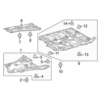 Lexus OE - Pillars, Rocker & Floor - Under Cover & Splash Shields (Japan Built), (Luxury)
