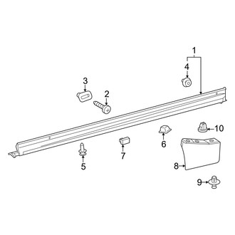 Lexus OE - Pillars, Rocker & Floor - Exterior Trim