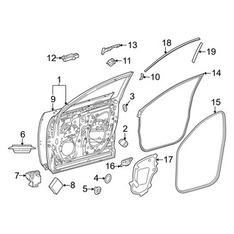 Lexus OE - Front Door - Door & Components