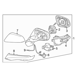 Lexus OE - Front Door - Outside Mirrors (Canada Built)