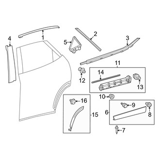 Lexus OE - Rear Door - Exterior Trim