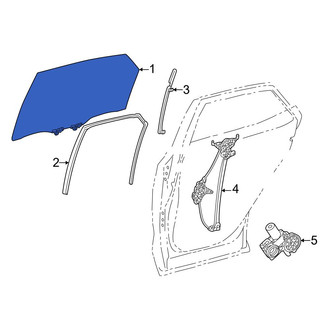 Lexus OE - Rear Left Door Glass