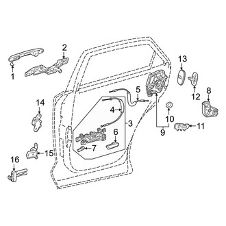 Lexus OE - Rear Door - Lock & Hardware