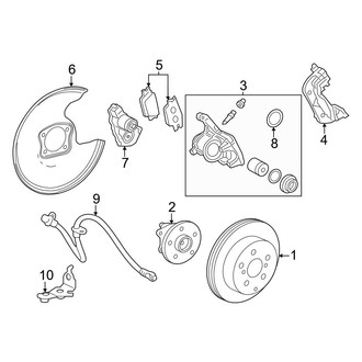 Lexus OE - Rear Suspension - Brake Components (FWD)