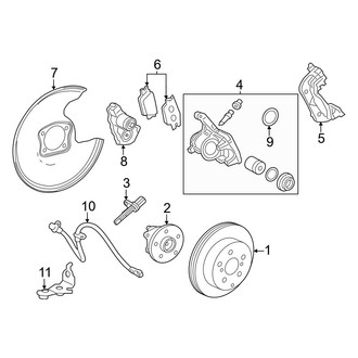 Lexus OE - Rear Suspension - Brake Components