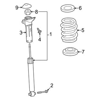 Lexus OE - Rear Suspension - Shocks & Components (W/O Adaptive Suspension)