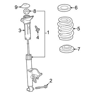 Lexus OE - Rear Suspension - Shocks & Components (With Adaptive Suspension)