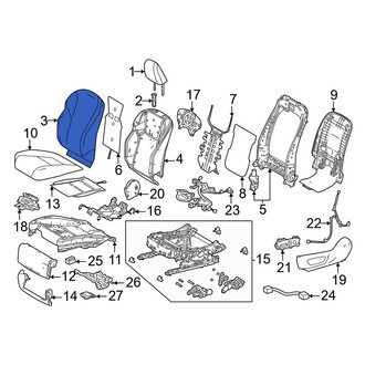Lexus OE - Front Left Seat Back Cushion Cover